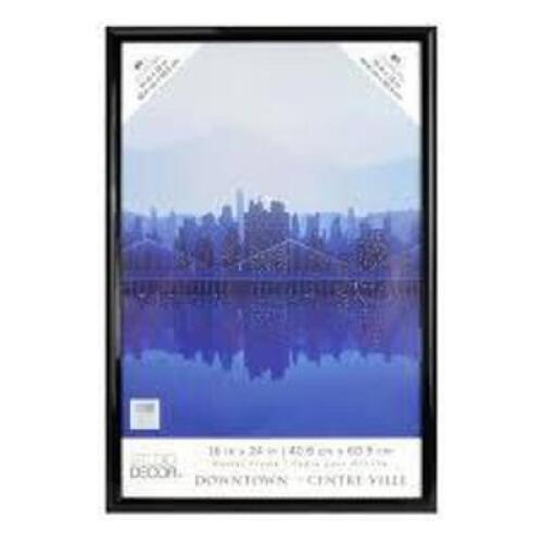 DESCRIPTION: (1) POSTER FRAME BRAND/MODEL: MAINSTAYS #69668 INFORMATION: BLACK FRAME RETAIL$: $45.84 EA QTY: 1