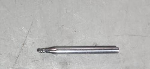 DESCRIPTION: (5) SOLID CARBIDE BALL END MIL BRAND/MODEL: ACCUPRO 07761059 SIZE: 0.0625" DIA 1/4" LOC 1/8" SD RETAIL$: $49.10 QTY: 5
