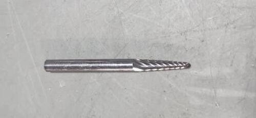 DESCRIPTION: (1) SOLID CARBIDE TAPER BUR BRAND/MODEL: ATRAX 85283422 SIZE: 1/8" DIA QTY: 1