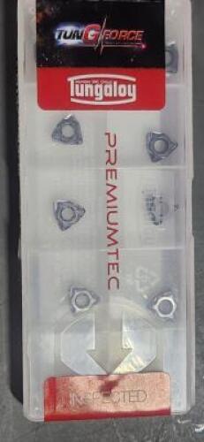 DESCRIPTION: (10) WXGU222R CARBIDE TURNING INSERTS BRAND/MODEL: TUNGALOY WXGU040308R-TSW RETAIL$: $340.40 QTY: 10