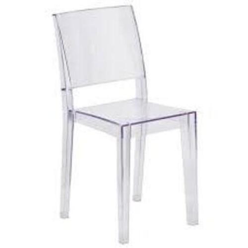 DESCRIPTION: (2) TRANSPARENT STACKING SIDE CHAIR BRAND/MODEL: FLASH FURNITURE #FH-121-APC-GG SIZE: $126.17 EA QTY: 2