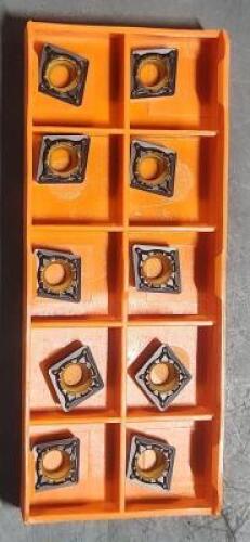 DESCRIPTION: (10) CCMT CAR BIDE TURNING INSERTS BRAND/MODEL: HERTEL CCMT 32.52 RETAIL$: $104.80 QTY: 10