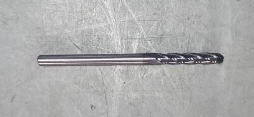 DESCRIPTION: (1) SOLID CARBIDE BALL END MILL BRAND/MODEL: NIAGARA N66026 SIZE: 1/8" DIA 5/8" LOC QTY: 1