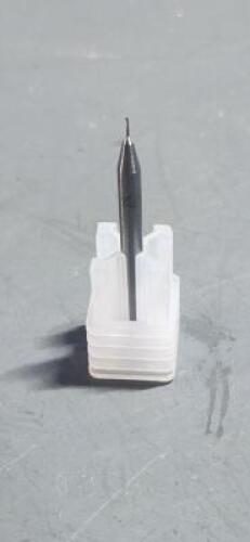 DESCRIPTION: (6) SOLID CARBIDE SQ END MILL BRAND/MODEL: ROBBJACK SEM04-20133 SIZE: .016"' DIA .045" LOC 1/4" SD RETAIL$: $145.20 QTY: 6