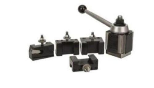 DESCRIPTION: 1) TOOL POST HOLDER SET BRAND/MODEL: ALORIS 3-BS INFORMATION: SERIES CXA, 5 PCS RETAIL$: $1,144.85 SIZE: 13 TO 18" LATHE SWING QTY: 1