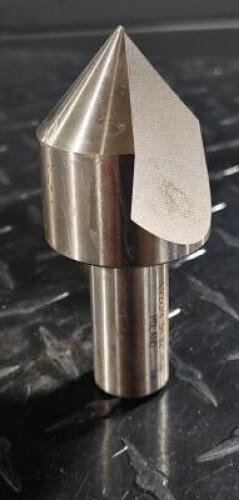 DESCRIPTION: (1) SINGLE FLUTE COUNTERSINK BRAND/MODEL: DOLFA 5-654-8255 INFORMATION: HSS 82 DEGREE RETAIL$: $65.13 SIZE: 1-1/2" DIAM. 3.4" SHANK QTY: