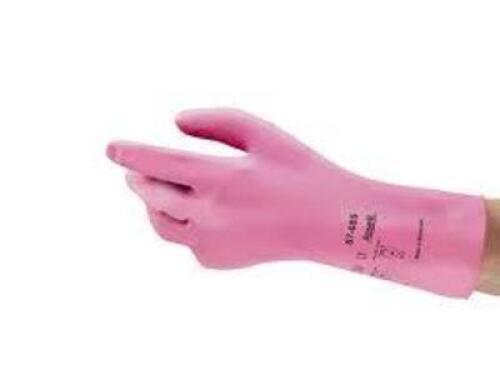DESCRIPTION: (1) PACK OF (12) CHEMICAL RESISTANT GLOVES BRAND/MODEL: ANSELL #87-085 INFORMATION: PINK SIZE: 8.5 RETAIL$: $24.78 EA QTY: 1