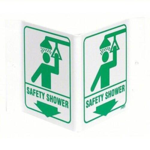 DESCRIPTION: (4) SAFETY SHOWER SIGN BRAND/MODEL: BRADY #5TB49 RETAIL$: $2.69 EA QTY: 4