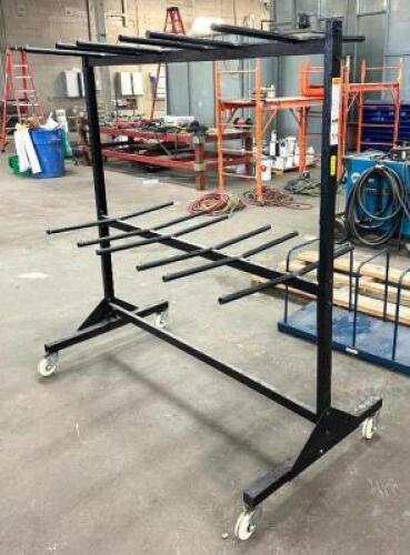 METAL DRYING RACK ON CASTERS