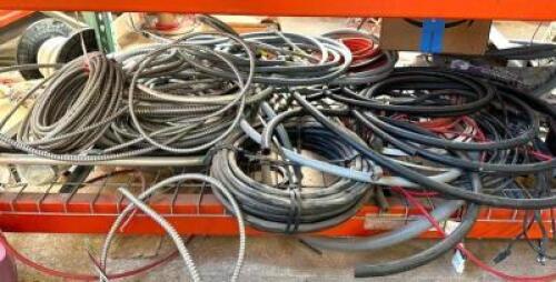 ASSORTED ELECTRICAL TUBING AND CONDUIT ON SHELF