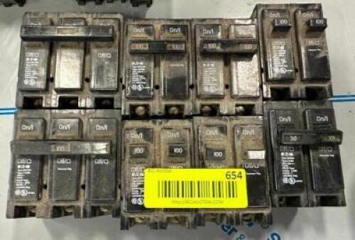 (8) ASSORTED DOUBLE BREAKER SWITCHES