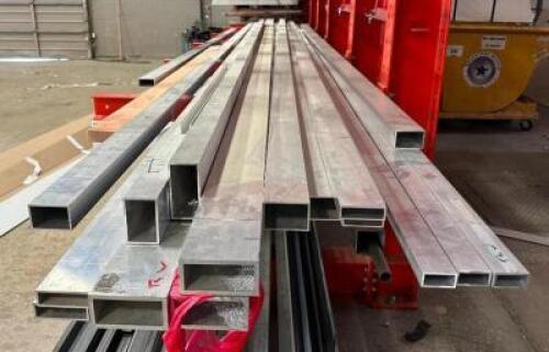 (17) - ALUMINUM RECTANGULAR TUBING PIECES