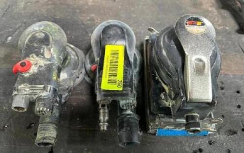 (3) PNEUMATIC ORBITAL PALM SANDERS.