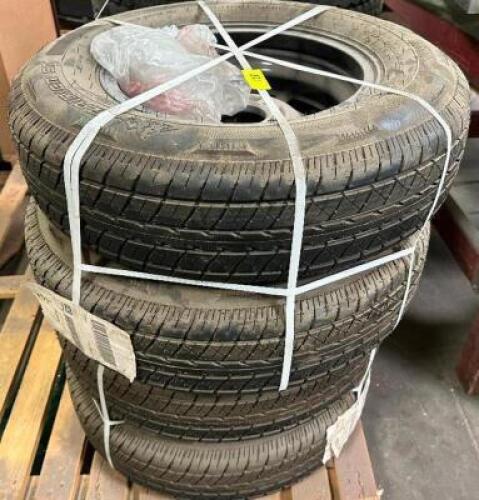(4) USED ST215 /5175R15 TIRES W/ RIMS