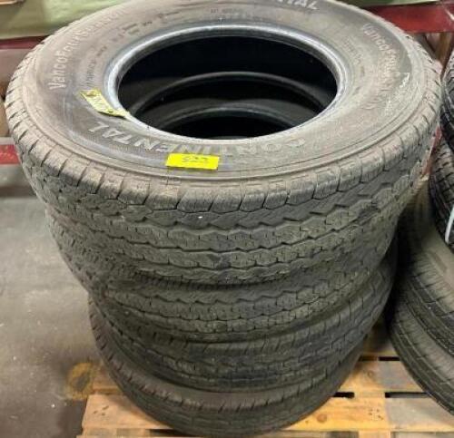 (4) USED CONTINENTAL 215/85 R16 TIRES