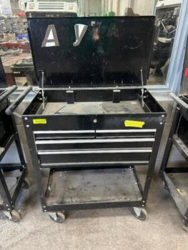 WATERLOO 34" FOUR DRAWER METAL TOOL CART