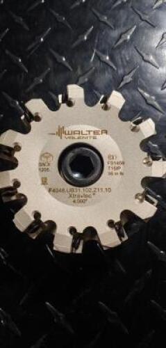 DESCRIPTION: (1) INDEXABLE SQUARE-SHOULDER FACE MILL BRAND/MODEL: WALTER 5196603 INFORMATION: 0.315 MAX DEPTH RETAIL$: $698.00 SIZE: 4" CUT DIAM QTY: