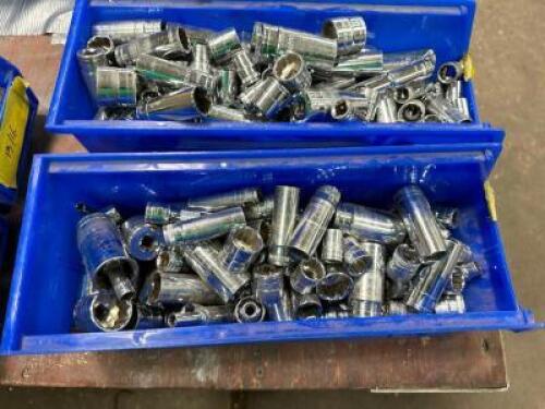 (2) BINS OF ASSORTED SOCKETS.