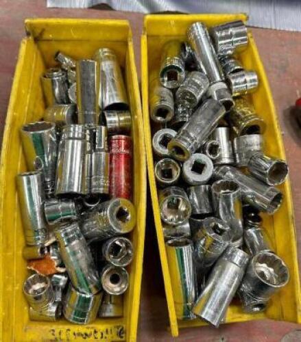 (2) BINS OF ASSORTED SOCKETS.
