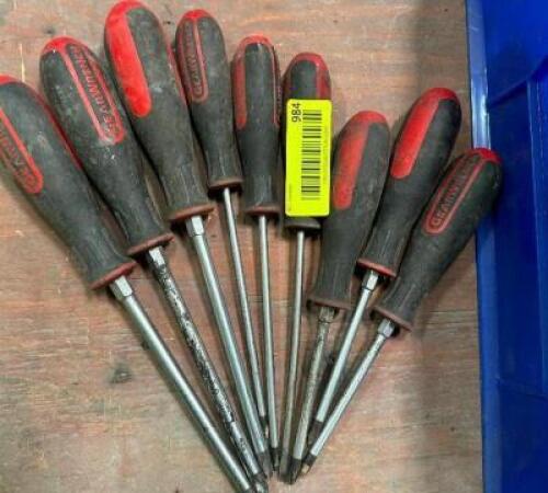 (9) PHILLIPS SCREW DRIVERS