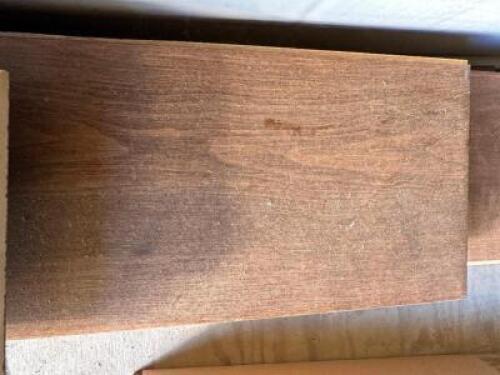 (4) BOXES OF HAND SCRAPPED 3/4" X 4 15/16" BURLAP FLOORING.