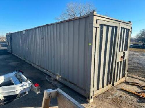 40' METAL SHIPPING CONTAINER.