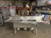 3 COMPARTMENT SINK WITH DRAINBOARDS AND SPRAYER