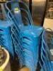 (4) - BLUE DINING CHAIRS - 4