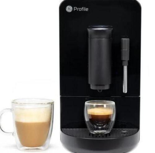 DESCRIPTION: (1) AUTOMATIC ESPRESSO MACHINE BRAND/MODEL: GE PROFILE P7CEBBS6RBB INFORMATION: WITH FROTHER RETAIL$: $449.00 QTY: 1
