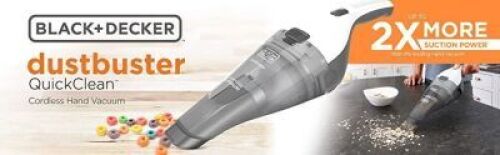 DESCRIPTION: (1) DUSTBUSTER QUICK CLEAN CORDLESS HAND VACUUM BRAND/MODEL: BLACK AND DECKER RETAIL$: $23.44 EA QTY: 1