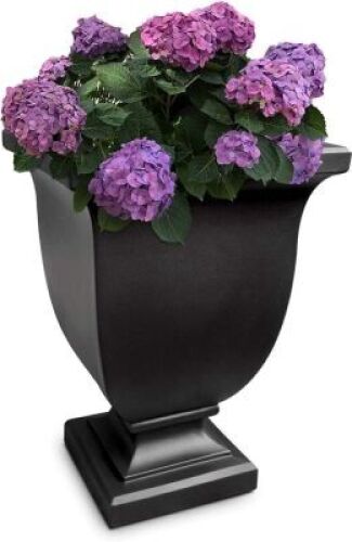 DESCRIPTION: (1) TALL PLANTERBRAND/MODEL: MAYNEINFORMATION: BLACK, 5.8 GALLON BUILT IN WATER RESERVOIRSIZE: 18" X 18" X 26"RETAIL$: $119.78 EAQTY: 1