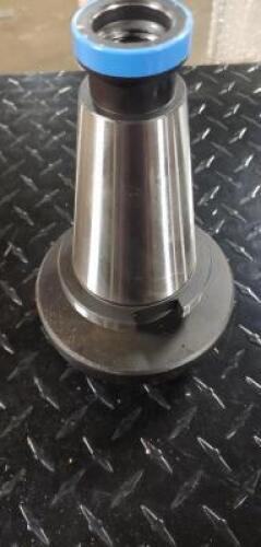 DESCRIPTION: (1) 50 TAPER QUICK CHANGE SHELL MILL ARBOR BRAND/MODEL: BISON 7-060-080Q INFORMATION: 50 NST SHANK TYPE RETAIL$: $313.98 SIZE: 2" QTY: 1
