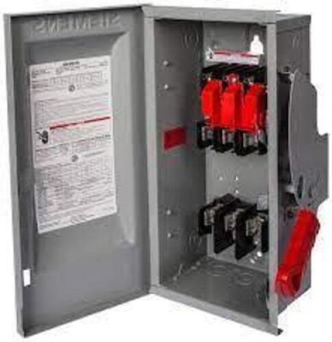 DESCRIPTION: (1) HEAVY DUTY SAFETY SWITCH BRAND/MODEL: SIEMENS #HF321NR SIZE: 3 PHASE, 30 AMP, 240 V RETAIL$: $496.98 EA QTY: 1