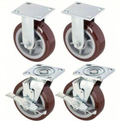 DESCRIPTION: (1) STANDARD PLATE CASTER KIT BRAND/MODEL: GREENLEE #449U04 INFORMATION: RED SIZE: 3600 LB CAPACITY RETAIL$: $203.46 EA QTY: 1