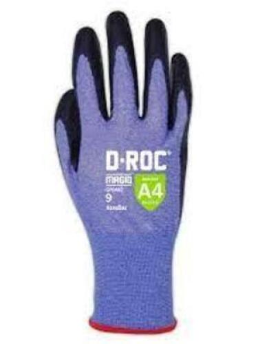 DESCRIPTION: (3) PACKS OF (12) PAIRS OF WORK GLOVES BRAND/MODEL: MAGID D-ROC INFORMATION: BLUE SIZE: SIZE 8 RETAIL$: $14.15 PER PAIR QTY: 3