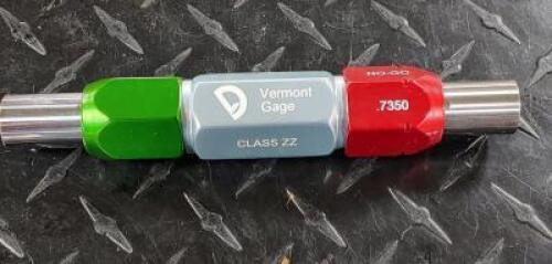 DESCRIPTION: (1) CUSTOM020 PIN GAUGE BRAND/MODEL: VERMONT CUSTOM020 RETAIL$: $200.00 SIZE: 0.7305+/0.7350- QTY: 1
