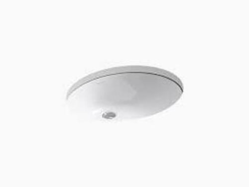 DESCRIPTION: (1) OVAL UNDERMOUNT BATHROOM SINK BRAND/MODEL: KOHLER #2211-G-0 INFORMATION: WHITE SIZE: 19" RETAIL$: $138.75 EA QTY: 1