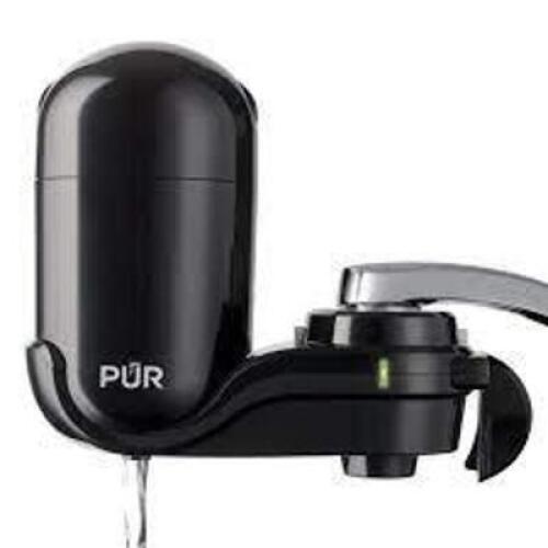DESCRIPTION: (1) FAUCET FILTRATION SYSTEM BRAND/MODEL: PUR INFORMATION: BLACK RETAIL$: $20.00 EA QTY: 1