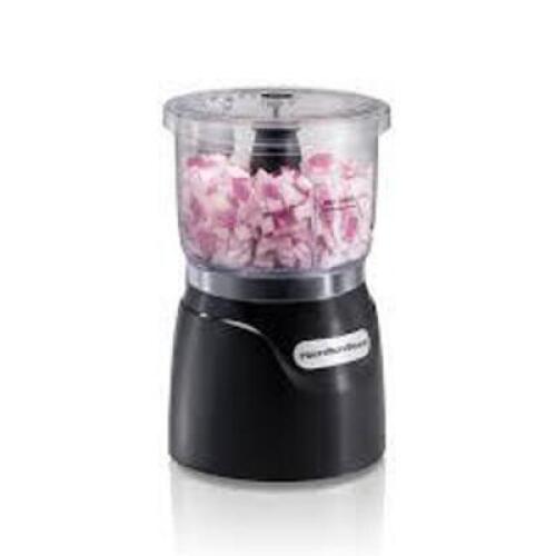 DESCRIPTION: (1) STACK AND PRESS FOOD CHOPPER BRAND/MODEL: HAMILTON BEACH SIZE: 3 CUP CAP RETAIL$: $20.00 EA QTY: 1