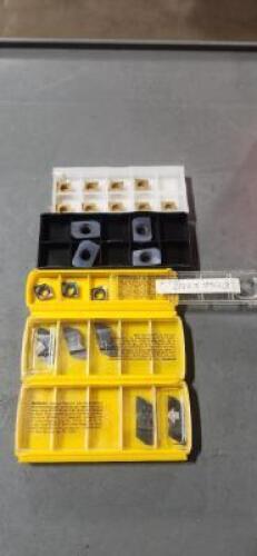 DESCRIPTION: (1) BIN OF PARTIAL CARBIDE INSERTS BRAND/MODEL: VARIOUS RETAIL$: $$$$ QTY: 1