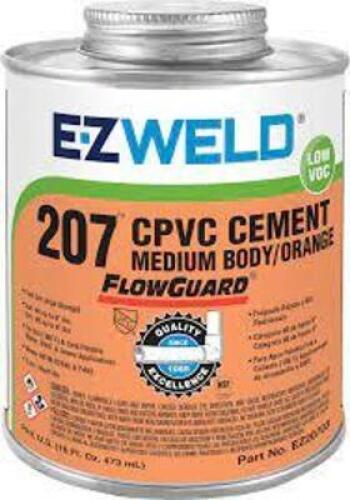 DESCRIPTION: (2) CPVC CEMENT BRAND/MODEL: EZ WELD 207 SIZE: 32 FL OZ RETAIL$: $12.78 EA QTY: 2