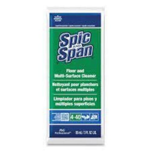 DESCRIPTION: (1) CASE OF (45) FLOOR AND MULTI-SURFACE CLEANER BRAND/MODEL: SPIC AND SPAN #80355278 SIZE: 85 ML RETAIL$: $43.74 EA QTY: 1