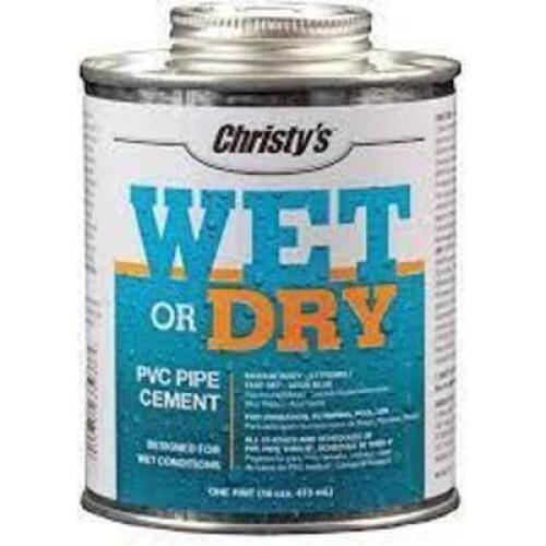 DESCRIPTION: (3) PVC PIPE CEMENT BRAND/MODEL: CHRISTY'S WET OR DRY SIZE: 16 OZ RETAIL$: $18.09 EA QTY: 3