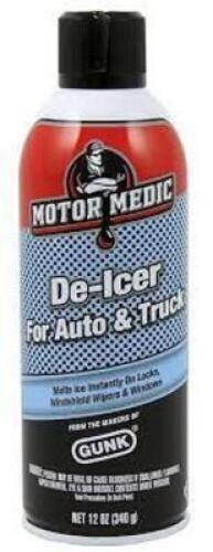 DESCRIPTION: (4) DE-ICER FOR AUTO AND TRUCK BRAND/MODEL: MOTOR MEDIC SIZE: 12 OZ RETAIL$: $7.00 EA QTY: 4