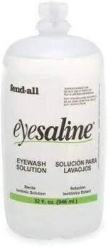 DESCRIPTION: (3) EYE SALINE EYE WASH BRAND/MODEL: HONEYWELL SIZE: 32 FL OZ RETAIL$: $20.00 EA QTY: 3
