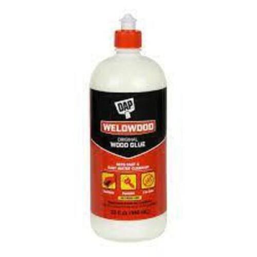 DESCRIPTION: (2) ORIGINAL WOOD GLUE BRAND/MODEL: WELDWOOD BY DAP SIZE: 32 FL OZ RETAIL$: $10.00 EA QTY: 2