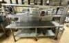 STAINLESS STEEL TABLE W/ SHELVING - 3