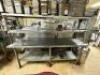 STAINLESS STEEL TABLE W/ SHELVING - 4