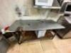 STAINLESS STEEL TABLE W/ CAN OPENER - 10