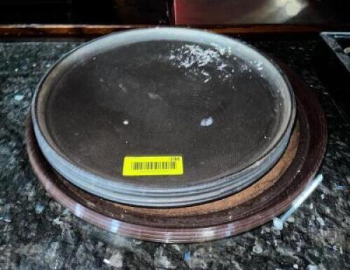 (8)- ASSORTED SIZED SERVING TRAYS